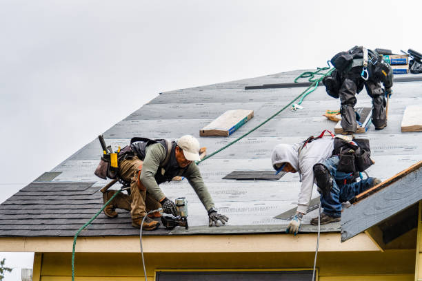 Professional Gutter Installation technician working in Bennington, NE